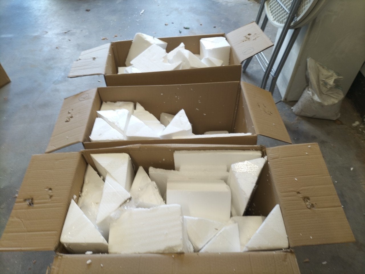 10 dozen Piepschuim/EPS blokken. diverse vormen, Hobby en Vrije tijd, Knutselen, Ophalen, Nieuw, Kunststof, Knutselmateriaal