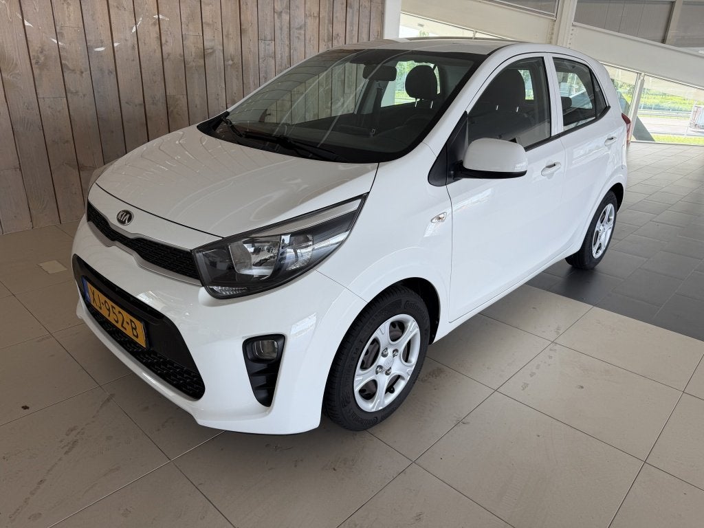 Kia Picanto 1.0 CVVT Eco.PlusLine (bj 2019), Auto's, Gebruikt, Euro 6, 4 stoelen, Wit