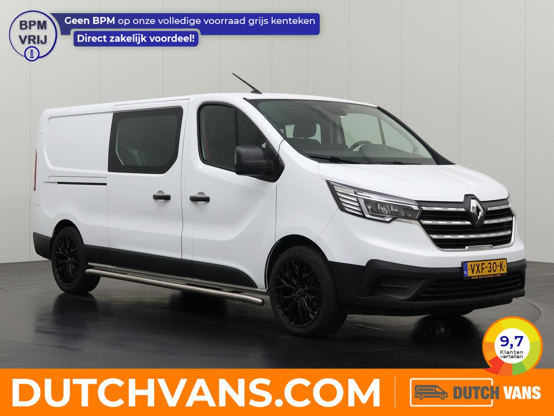 Renault Trafic 2.0DCi 130PK Lang Dubbele Cabine | 6-Persoons, Auto's, Voorwielaandrijving, Dealer onderhouden, Stof, Gebruikt