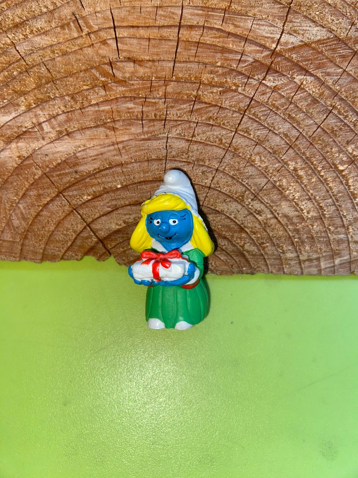 Smurfen smurf smurfin in groene jurk, Verzamelen, Smurfen, Ophalen of Verzenden, Zo goed als nieuw, Verschillende Smurfen