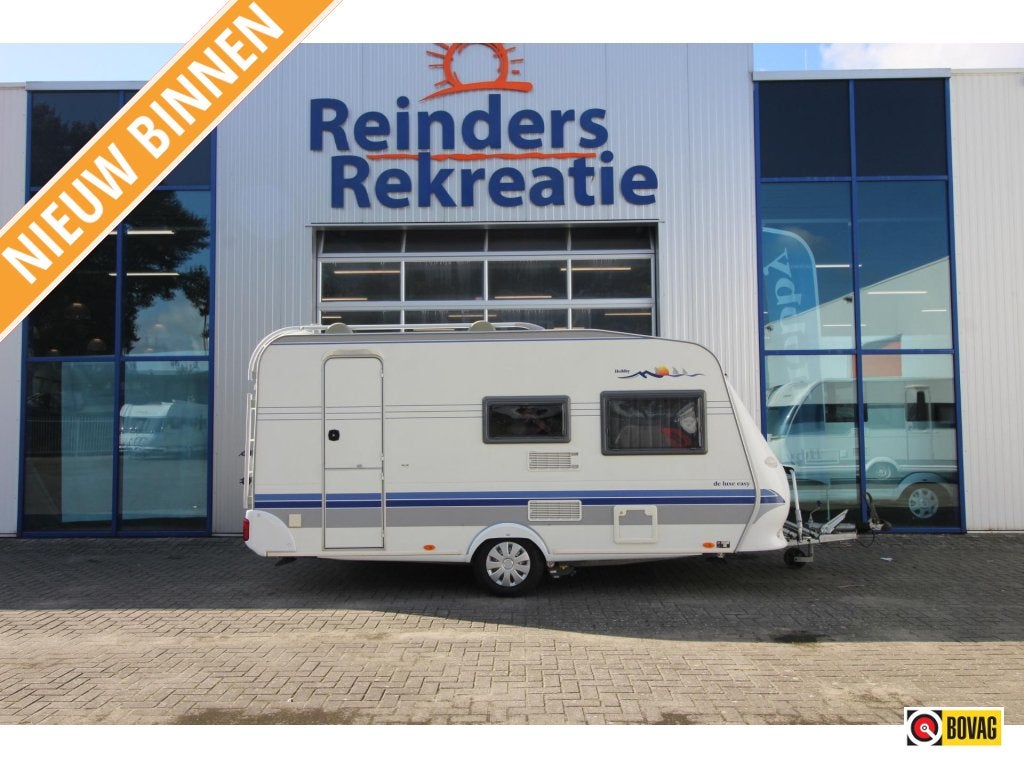 Hobby De luxe Easy 450 UB Mover, Voortent + luifel,, Fietsenrek, Hobby, Dwarsbed, Bedrijf