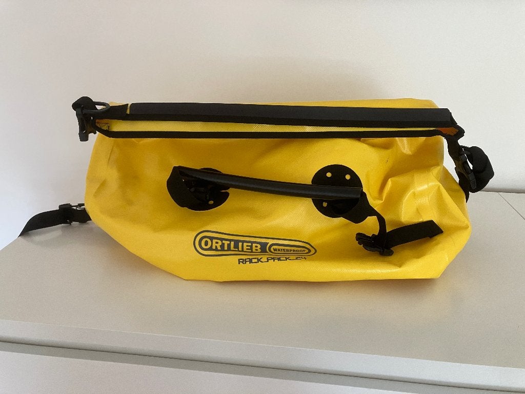 Ortlieb rackpack duffel 24l geel, 30 cm of meer, Geel, Minder dan 35 cm, Ophalen of Verzenden