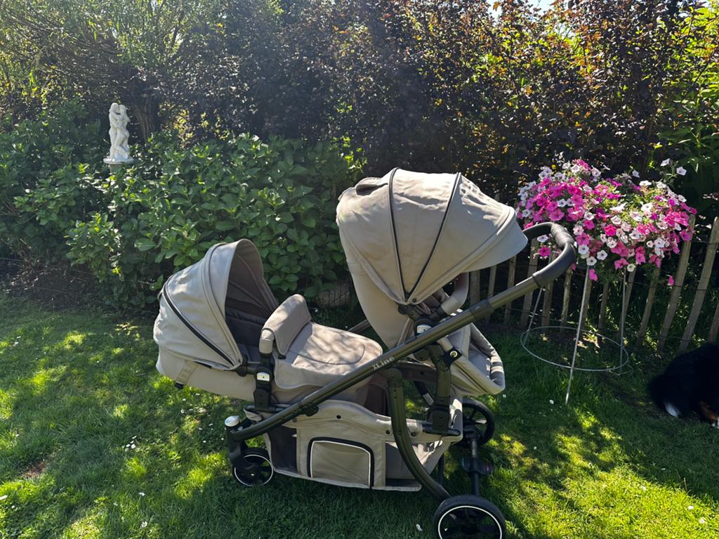 X adventure duo kinderwagen 3 x gebruikt, Zo goed als nieuw, Combiwagen, Verstelbare duwstang, Ophalen