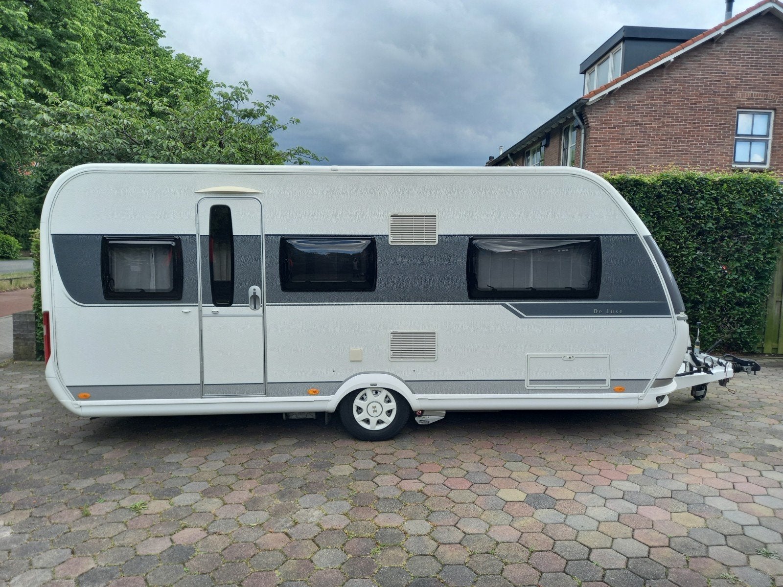 Hobby 495 UL de Luxe mover Isabella voortent fietsendrager, Caravans en Kamperen, Schokbreker, Rondzit, Hobby, Particulier