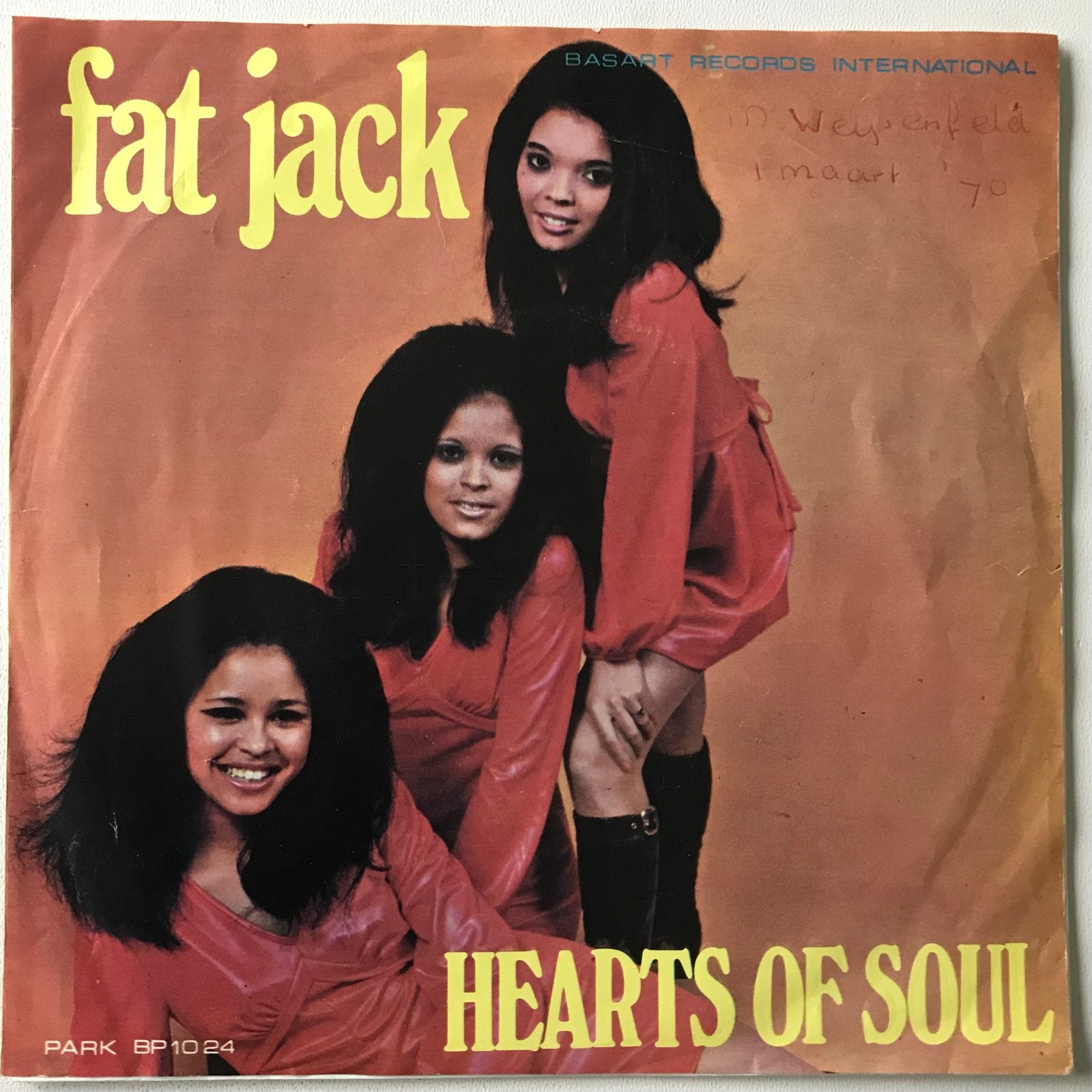 Hearts of Soul - Fat Jack / Sweetheart (Vinyl, 7 inch), Gebruikt, Originele persing, 7 inch, Ophalen of Verzenden
