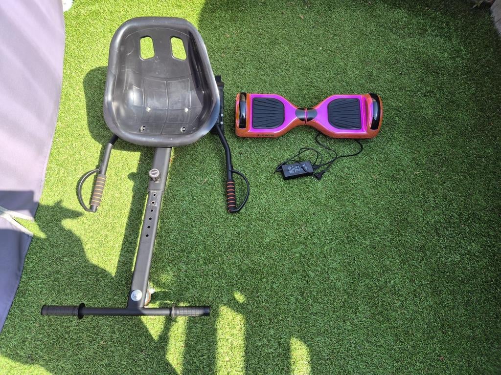 Hoverboard met zitje en oplader - Roze/Oranje, Ophalen of Verzenden, Gedragen, Overige maten