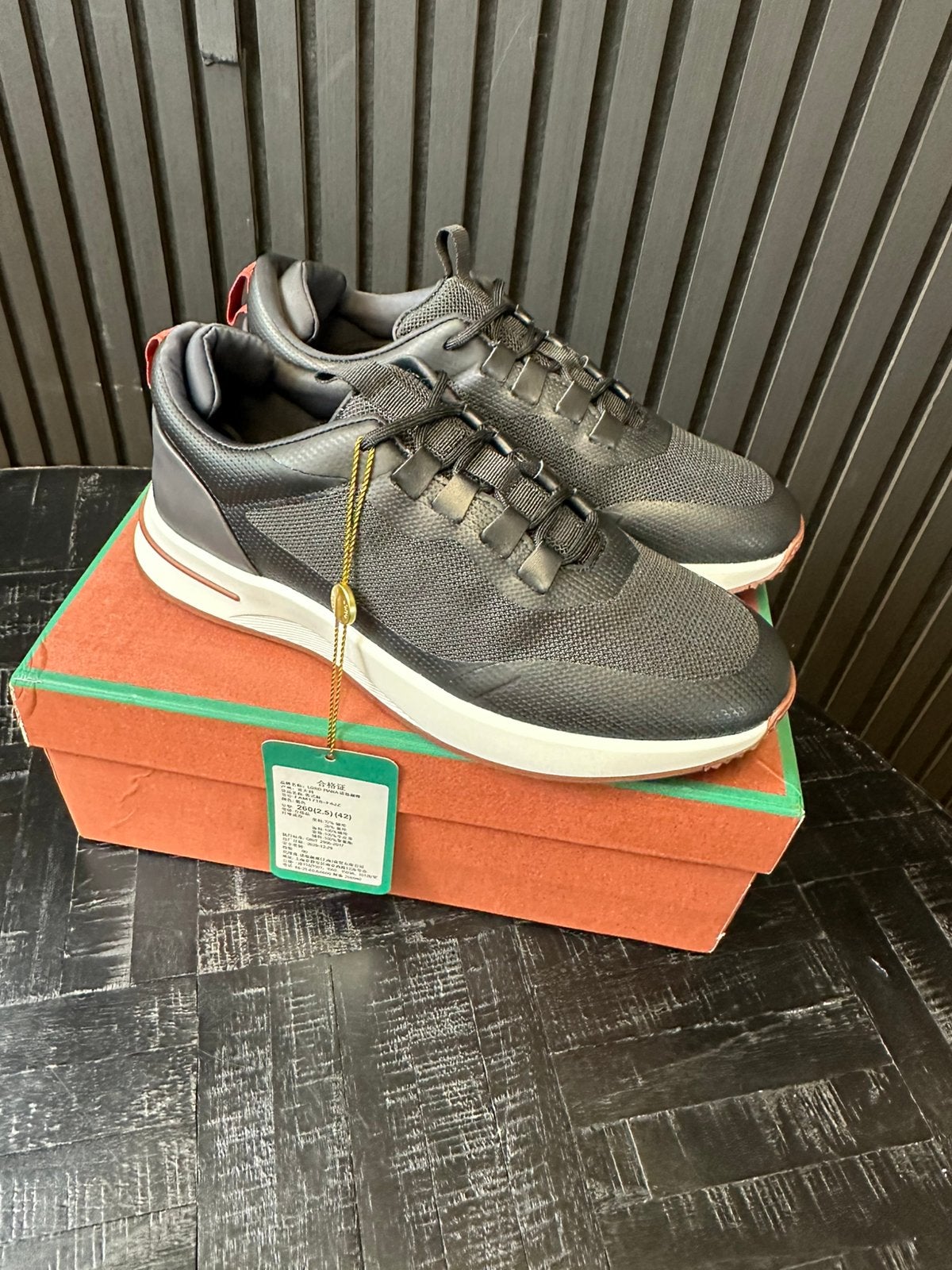 Weekend Walk Zwart Leer - Loro Piana - Maat 39-46, Ophalen of Verzenden, Zwart, Sneakers of Gympen