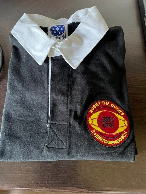 Vintage Dukes 100% Cotton Rugby shirt, medium, Black, Verzenden, Nieuw, Kleding