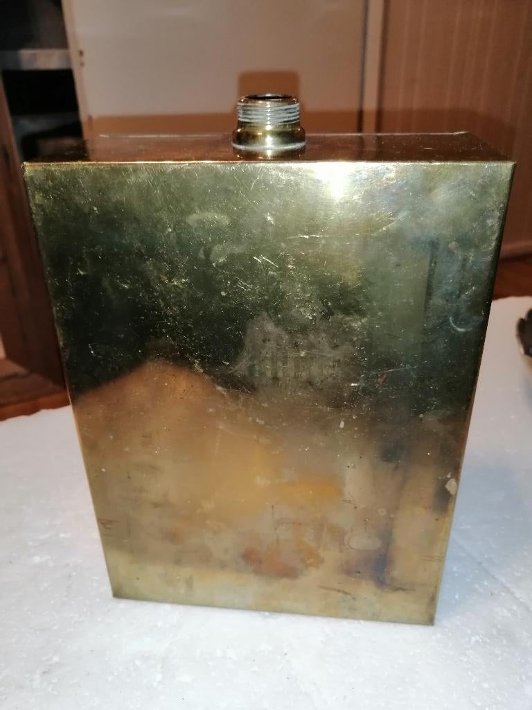 Vintage messing fles, 23x17x7, Antiek en Kunst, Antiek | Koper en Brons, Ophalen of Verzenden, Koper