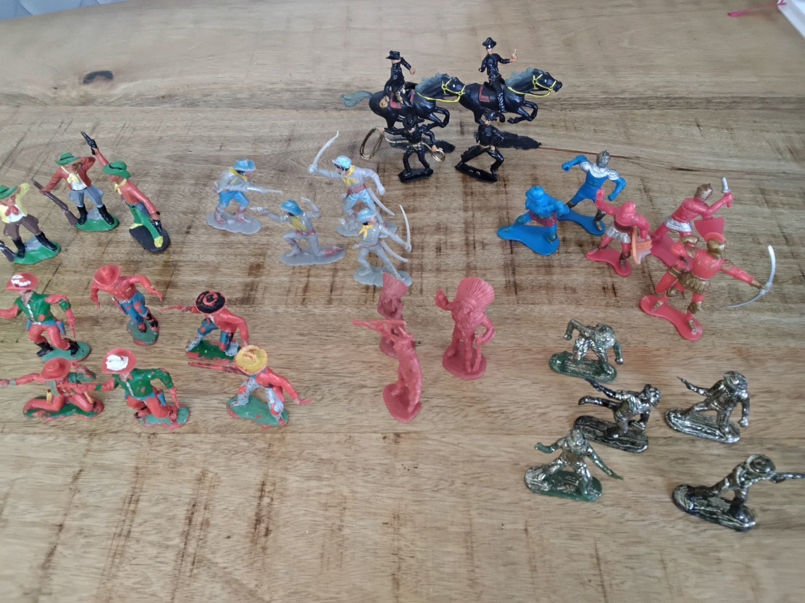 Vintage ridder, cowboy, soldaat of ridderfiguren, Ophalen of Verzenden, Staal, Navelpiercing
