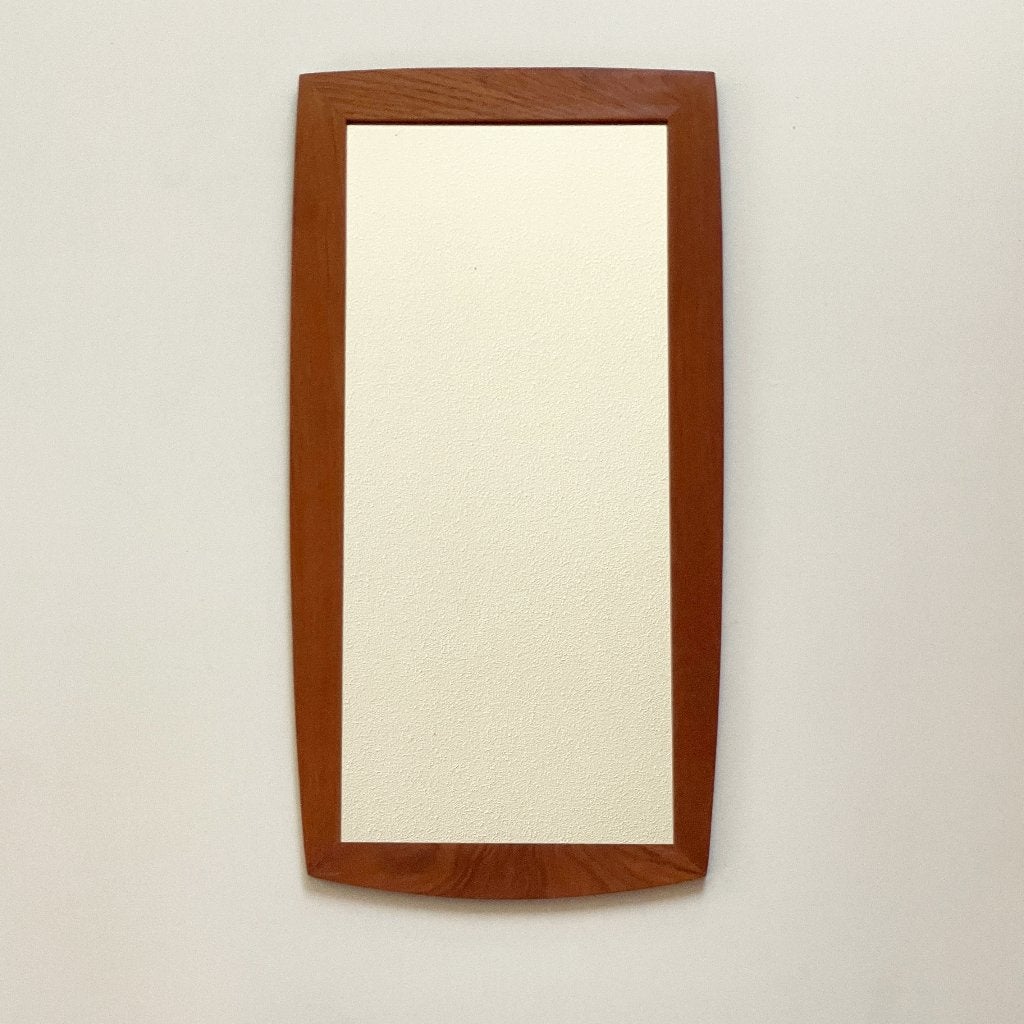 Mid Century Modern SPIEGEL teak Deens vintage design, Huis en Inrichting, Minder dan 50 cm, Gebruikt, -, -