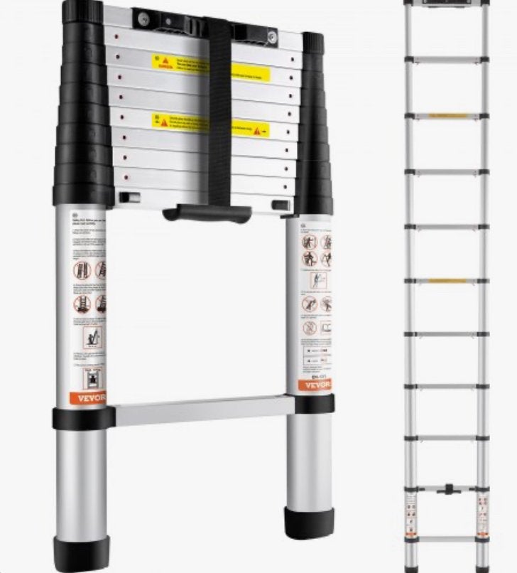 VEVOR Telescopische Ladder – Nieuw & ongebruikt – 3,2 meter, Ophalen, Zo goed als nieuw, 2 tot 4 meter
