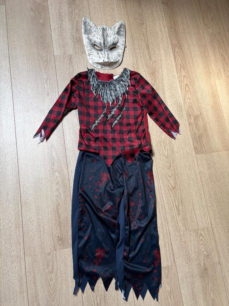 Verkleedkleren wolf, Ophalen of Verzenden, Zo goed als nieuw, 122 t/m 128, Jongen of Meisje