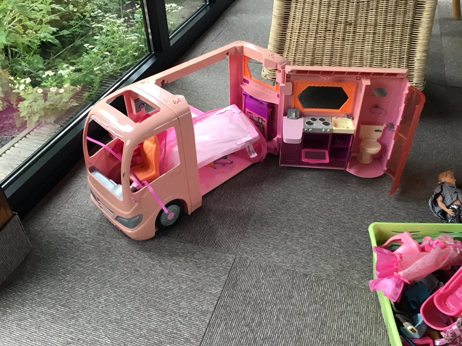 Grote Barbie set: camper, auto, paard, 20+ Barbiepoppen, Ophalen of Verzenden, Gebruikt, Barbie