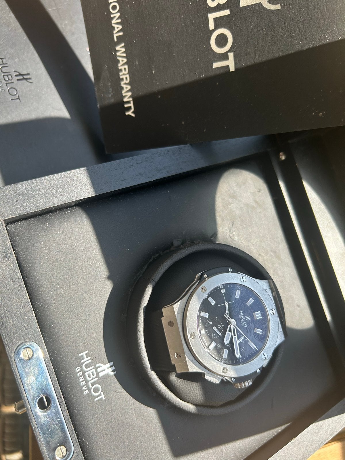 Hublot Big Bang Chronograaf Titanium Horloge, Overige merken, Overige materialen, Polshorloge, Ophalen of Verzenden
