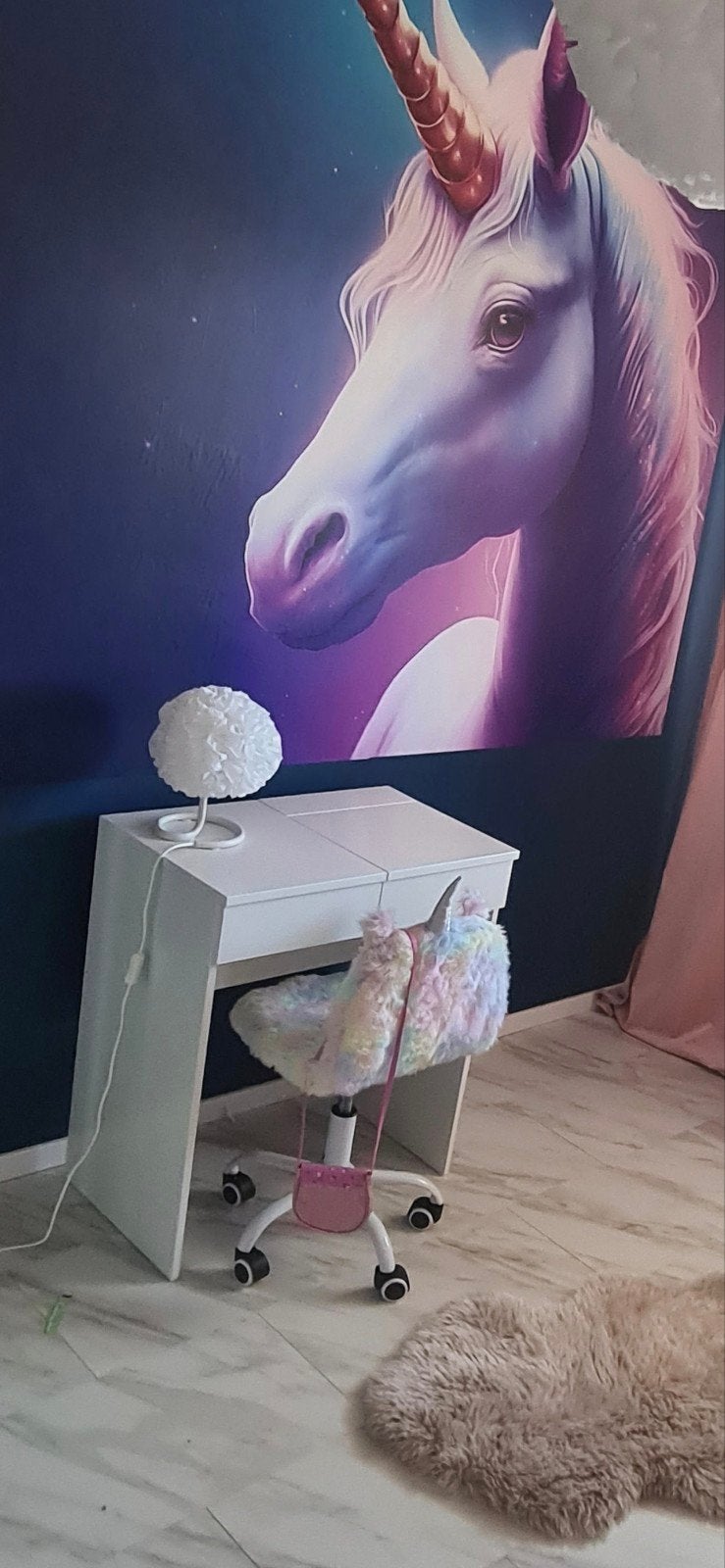 Witte kaptafel met spiegel en lades BRIMNES, Ophalen, Minder dan 50 cm, Zo goed als nieuw, Minder dan 100 cm