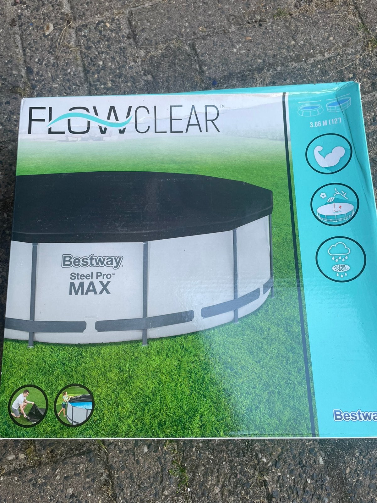 Nieuw in doos: Bestway Flowclear zwembad afdekzeil 3.66 m, Ophalen of Verzenden, Nieuw, Afdekzeil