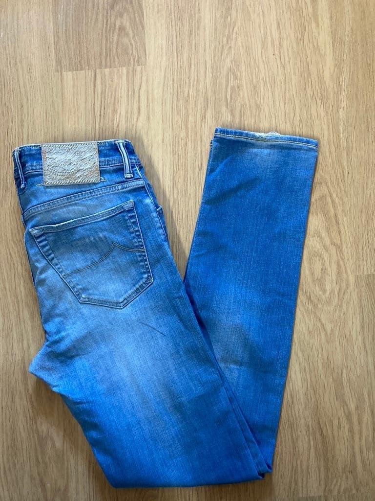 Jacob Cöhen Style J688 (BARD) jeans - 33 - Blue- Beige patch, Kleding | Heren, Blauw, W32 (confectie 46) of kleiner, Ophalen of Verzenden