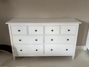 Ikea witte hemnes ladekast met 8 lades- Zo goed als nieuw, 5 laden of meer, Ophalen, Zo goed als nieuw, Ikea Hemnes
