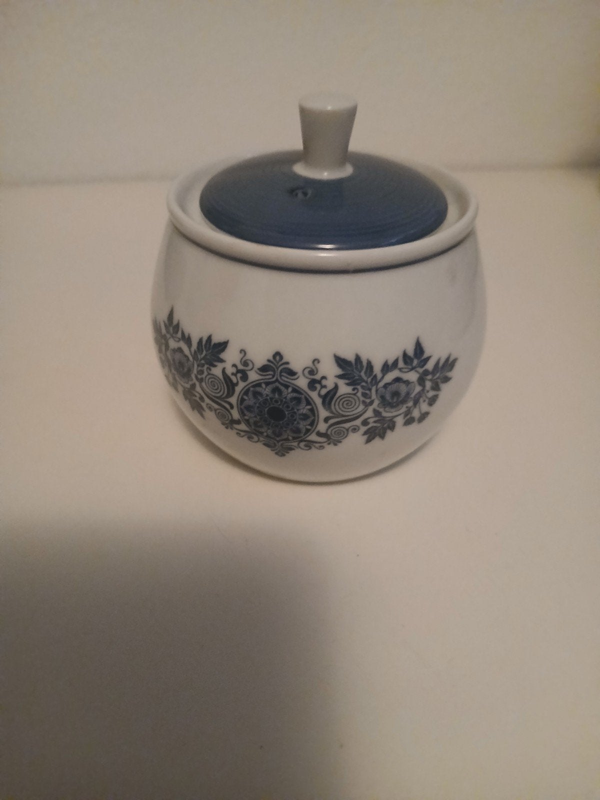 vintage suikerpot met bloem motief, Ophalen of Verzenden