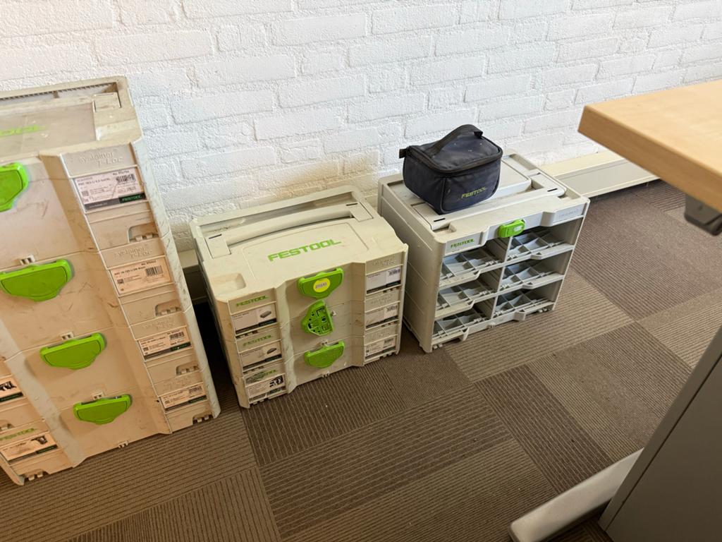 Diverse Festool Koffers/Systainers en Gereedschap, Ophalen, Gebruikt