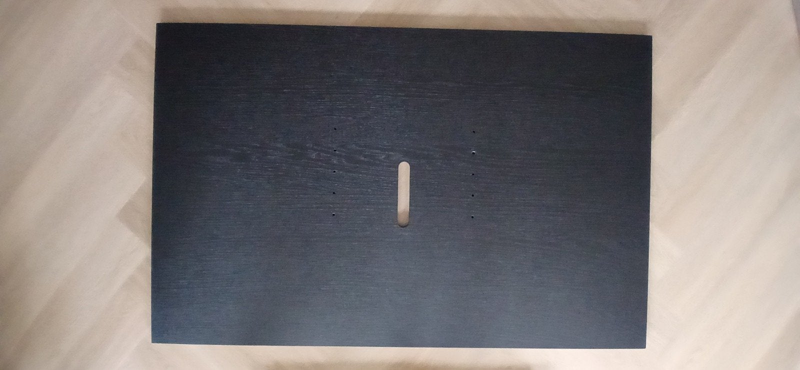TV ophangsysteem zwart met houtnerf zgan 1.50 x 96 cm., Ophalen, Zo goed als nieuw, 150 tot 200 cm, Minder dan 100 cm