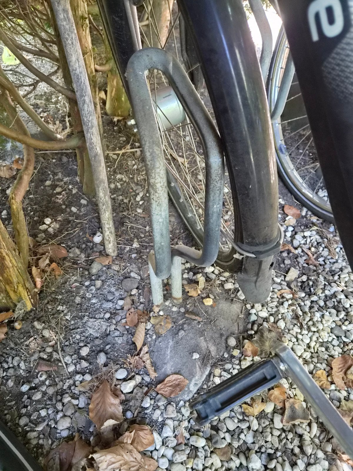 3x Fietsbeugel op betonvoet - zelf uitgraven, Fietsen en Brommers, Fietsaccessoires | Fietsenrekken, Ophalen of Verzenden, Gebruikt