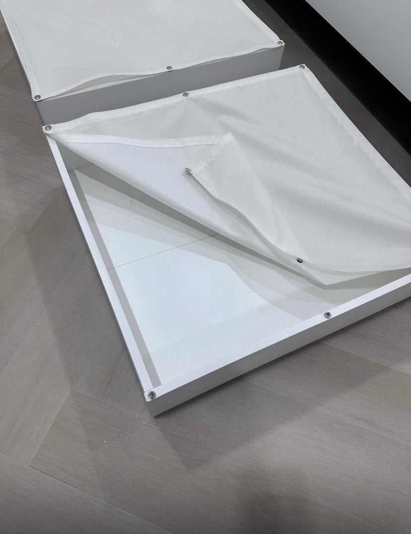 Ikea Bedlades - Handige Opbergruimte onder Bed, Ophalen, Gebruikt, 70 cm of minder, Wit