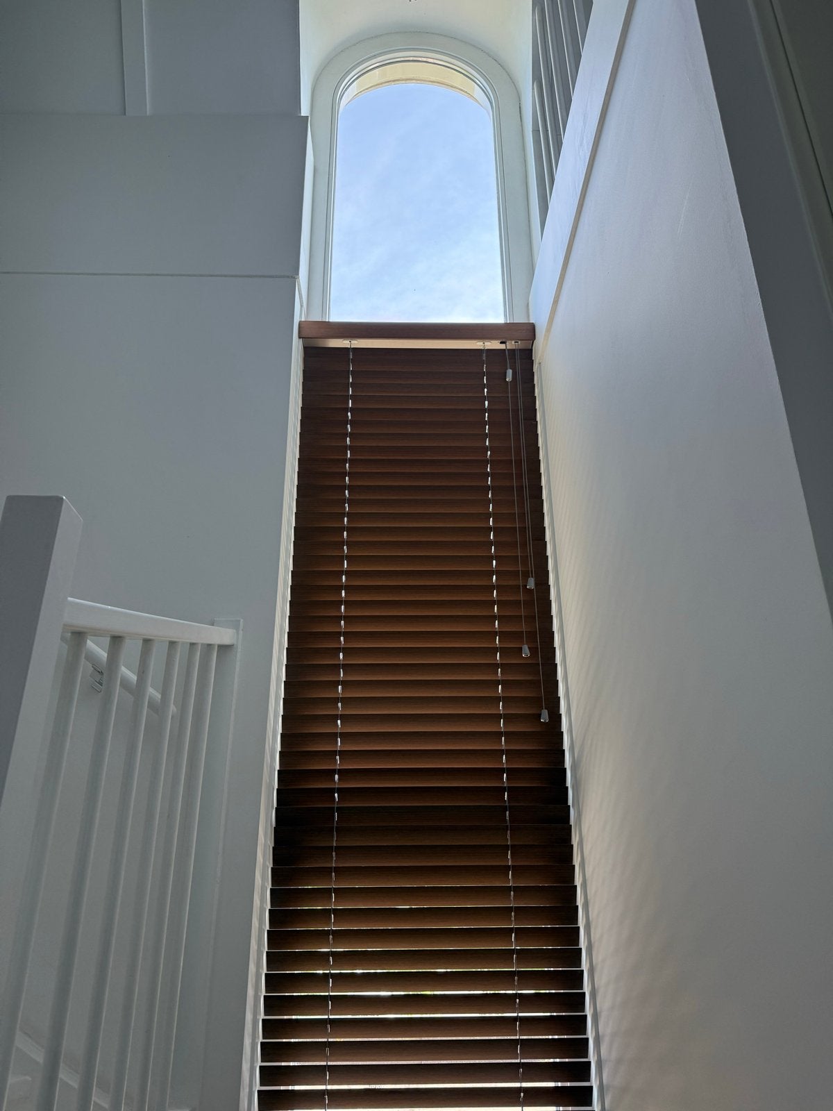 Houten jaloezieën - 225 cm hoog, 71,5 cm breed, Ophalen, Jaloezie, Gebruikt, Bruin