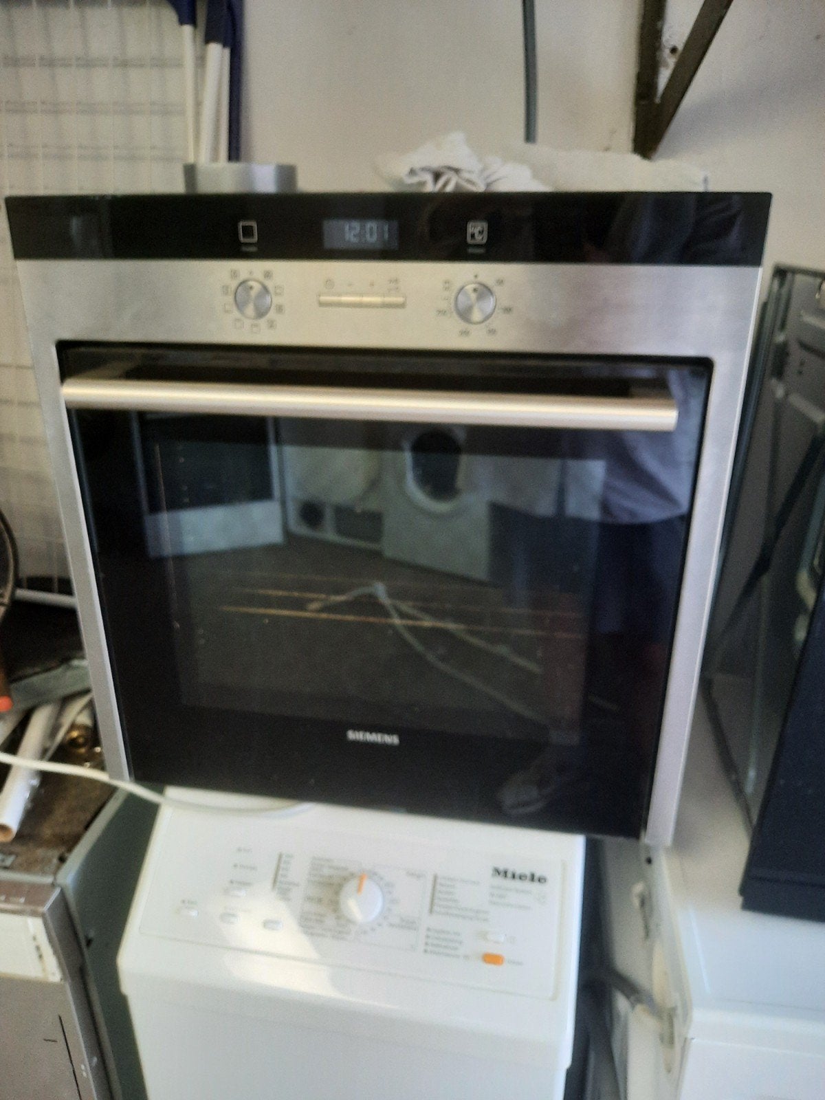 Siemens inbouw oven met hetelucht en display. Bez mogelijk., Ophalen, Gebruikt, Heteluchtoven