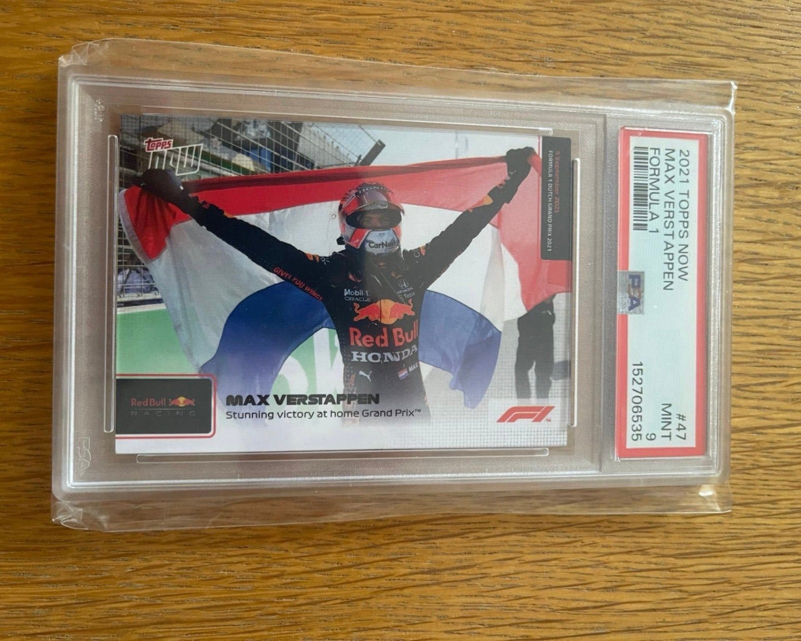 Max Verstappen PSA 9 – Dutch GP Zandvoort 2021 Topps F1 #47, Ophalen of Verzenden, Zo goed als nieuw, Plaatje