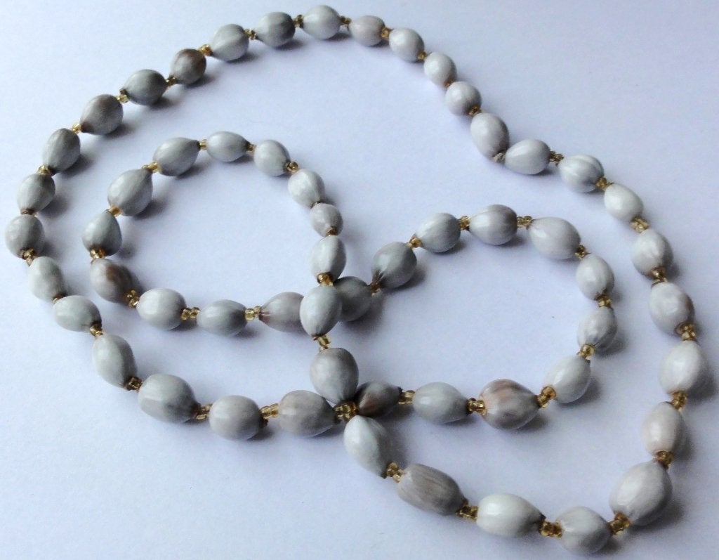 Mooie Job's Tears zaad Mala ketting AAA kwaliteit, Sieraden, Tassen en Uiterlijk, Kettingen, Verzenden, Zo goed als nieuw, Overige materialen