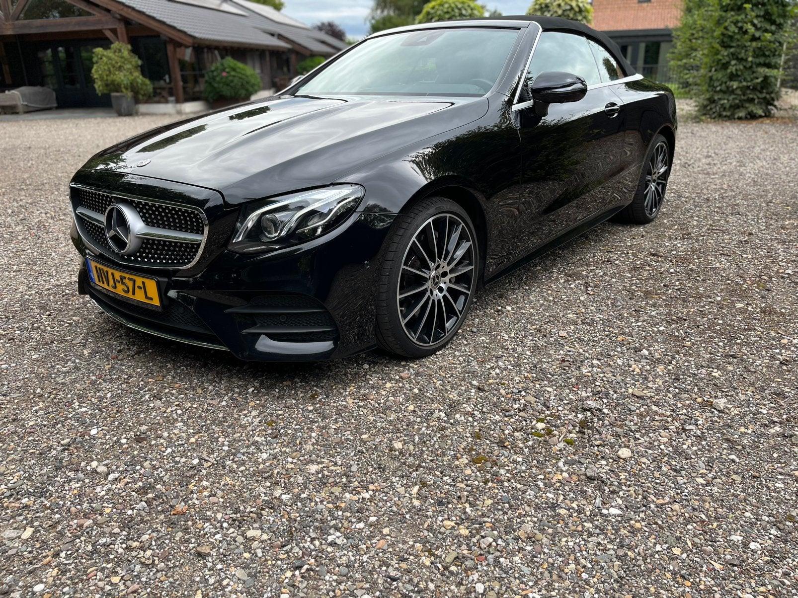 Mercedes E400 Cabrio, Auto's, Automaat, Zwart, Cabriolet, Zwart