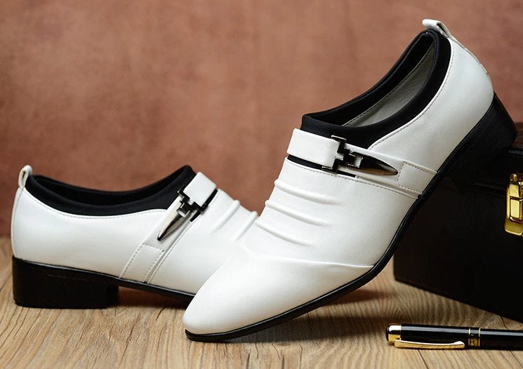 Witte nette loafers heren moccassin instappers sjieke, Verzenden, Nieuw, Wit, Loafers