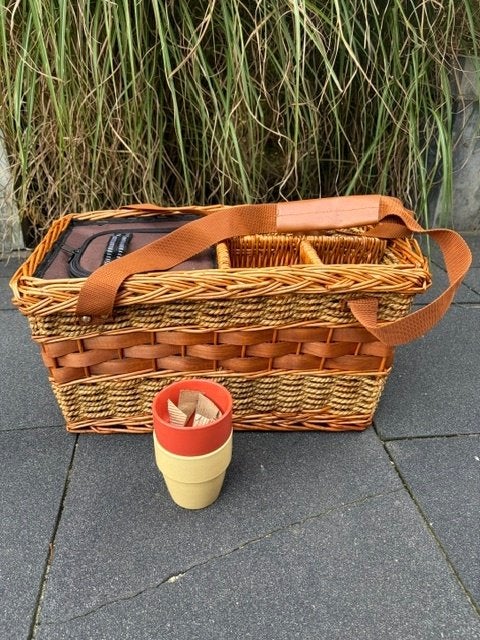 NIEUW | Picknickmand | Koelvak | 48x28x24 cm | Incl.2 bekers, Ophalen, Nieuw