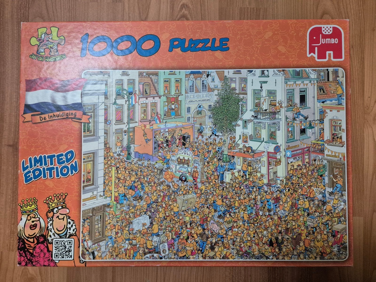 Jan van Haasteren - De Inhuldiging - Limited Edition, Ophalen of Verzenden, 500 t/m 1500 stukjes, Gebruikt, Legpuzzel