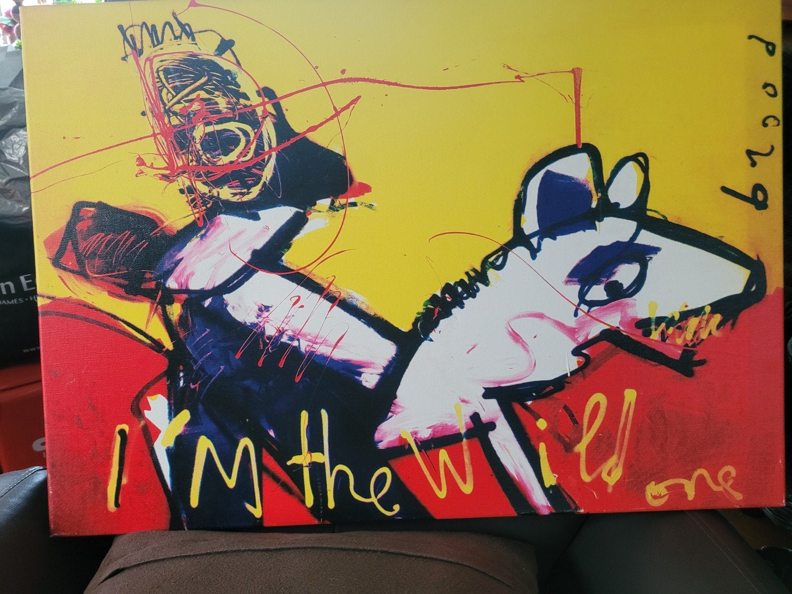 Herman Brood reproductie 'I'm the Wild One' 70x50 cm, Ophalen of Verzenden