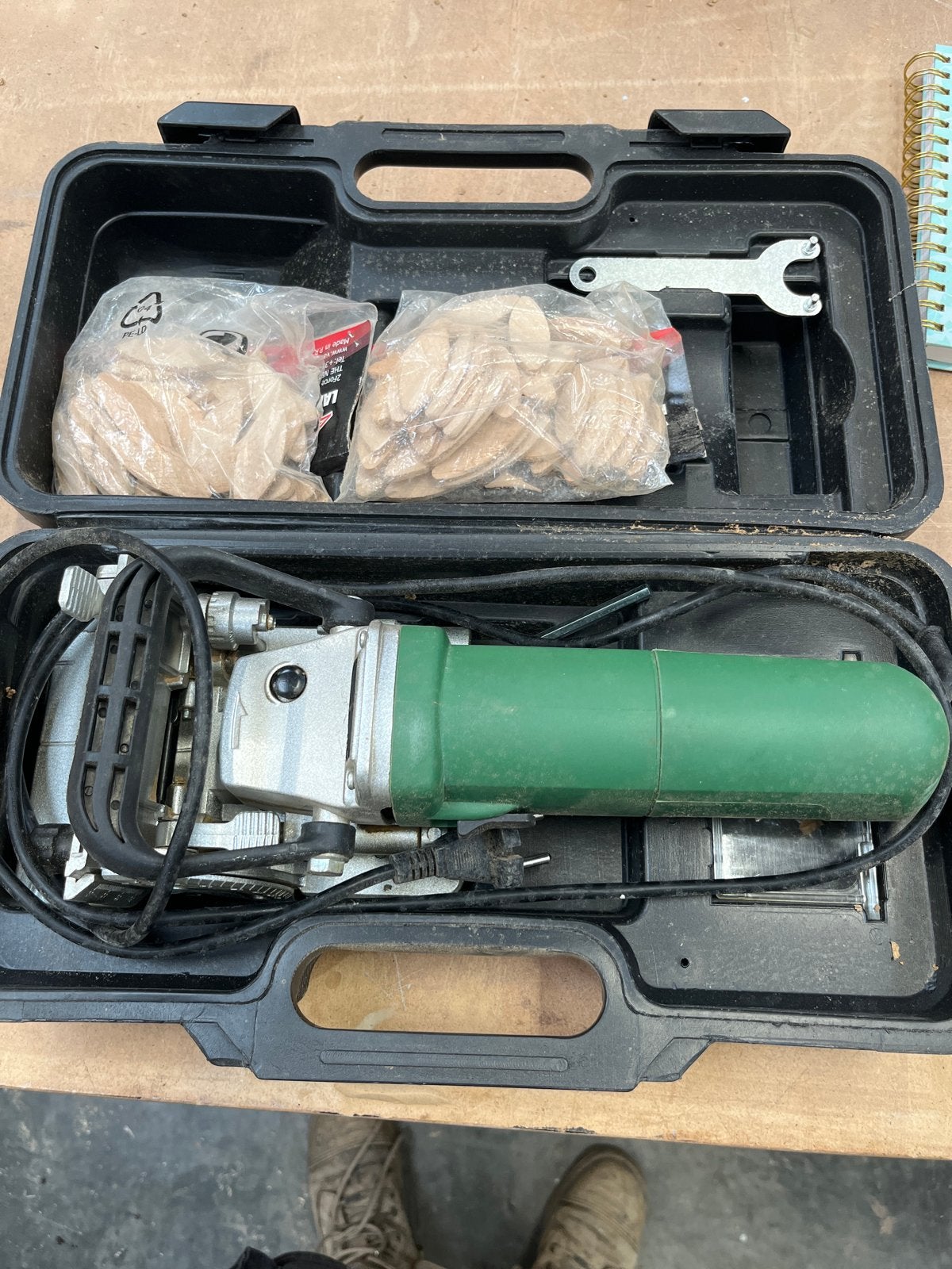 Lamello machine met accessoires en koffer, Doe-het-zelf en Verbouw, Ophalen of Verzenden, Gebruikt