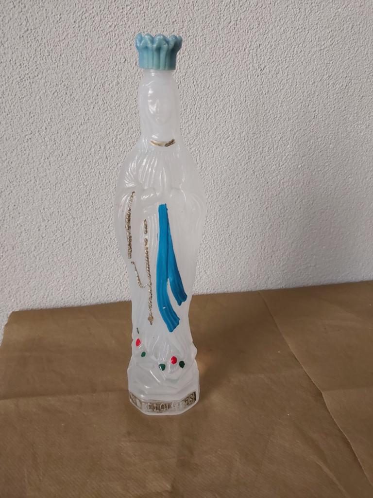 Vintage Lourdes wijwaterfles Mariabeeld, Ophalen of Verzenden