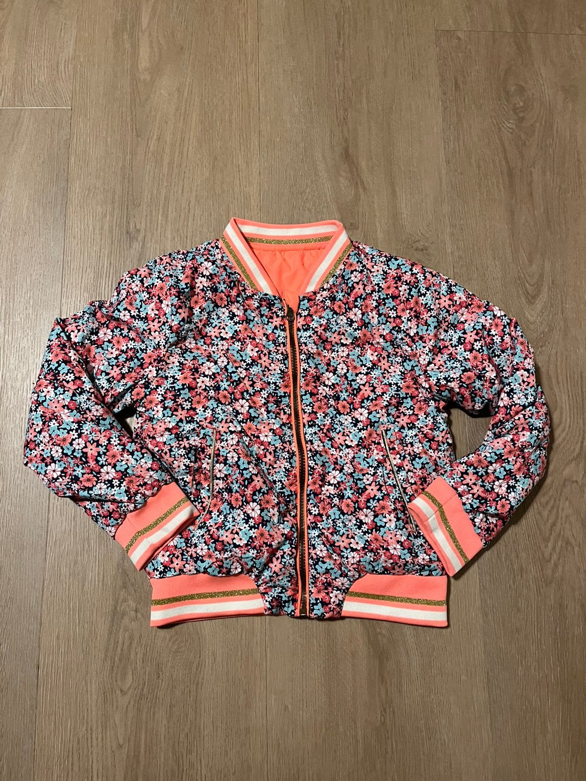 Zomerjas meisje jas maat 140 / 146 reverseble, Kinderen en Baby's, Ophalen of Verzenden, Zo goed als nieuw, Meisje, Jas