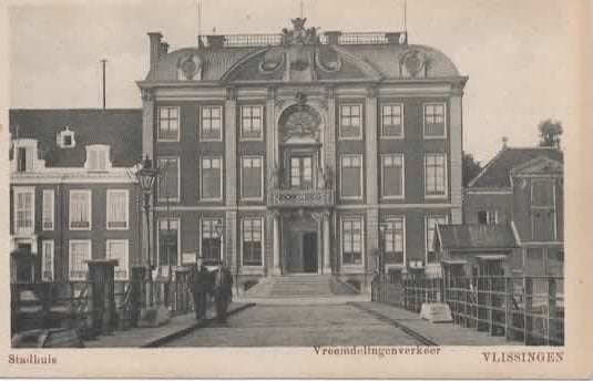 Vlissingen Stadhuis aan de Houtkade, Verzenden, 1920 tot 1940, Ongelopen, Zeeland
