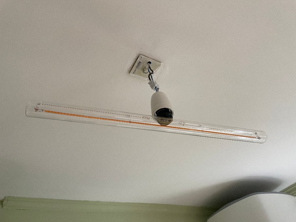 Glazen buislamp (led), Ophalen, Zo goed als nieuw, Glas, E27 (groot)