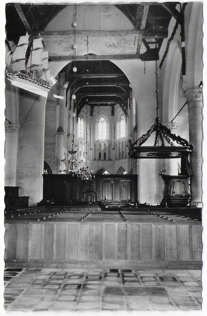 Nederland Interieur Kerk Ongelopen Ansichtkaart ( B6779, Ophalen of Verzenden, 1960 tot 1980, Gelopen