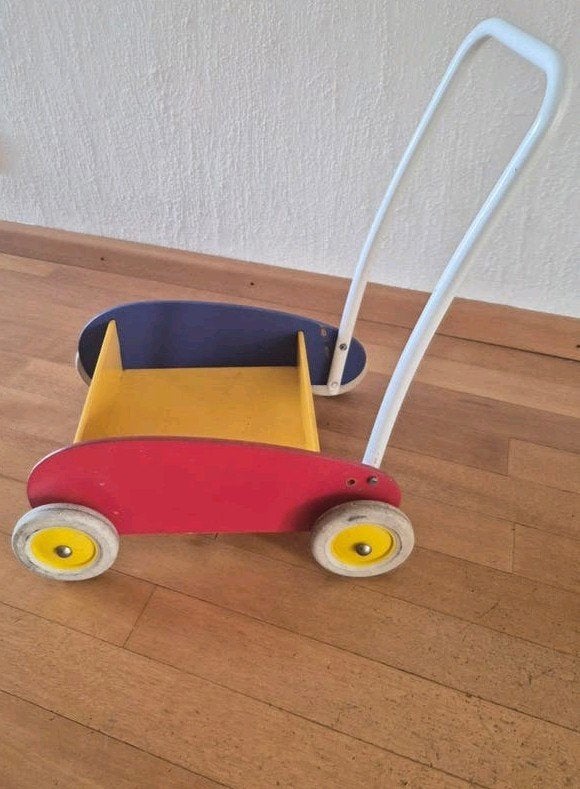 IKEA Houten Loopwagen - Kleurrijk en Stevig, Kinderen en Baby's, Ophalen of Verzenden, Gebruikt, Overige typen, Met wieltjes