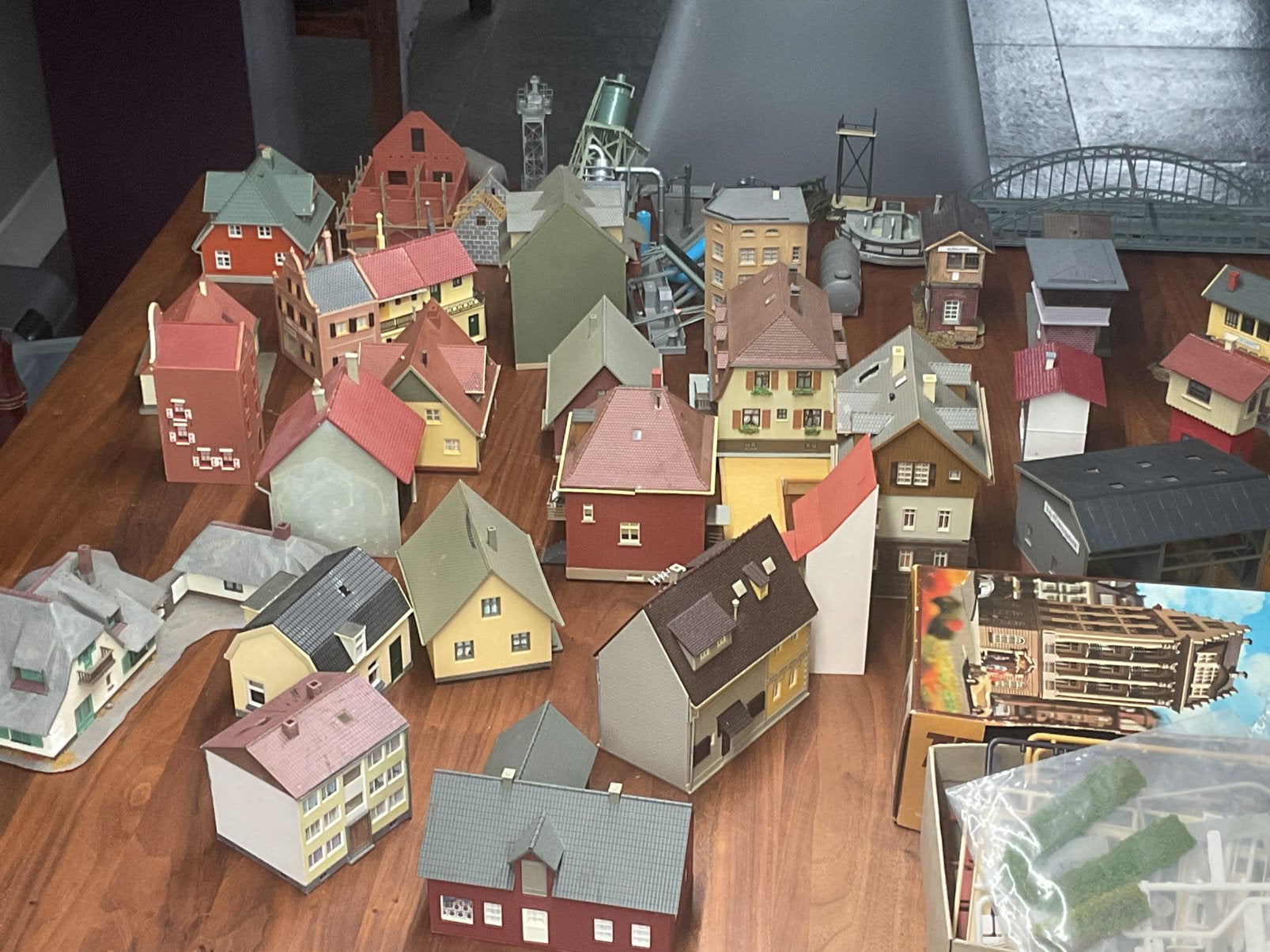 Partij faller kibri etc huisjes huis industrie, Overige merken, Gelijkstroom of Wisselstroom, Brug, Tunnel of Gebouw, Ophalen of Verzenden