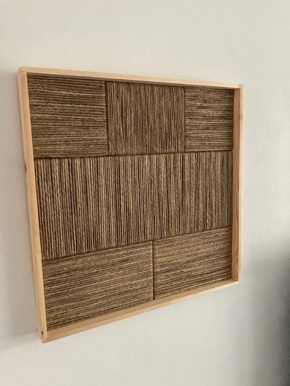 Wanddecoratie met natuurlijk touw, Ophalen, Nieuw