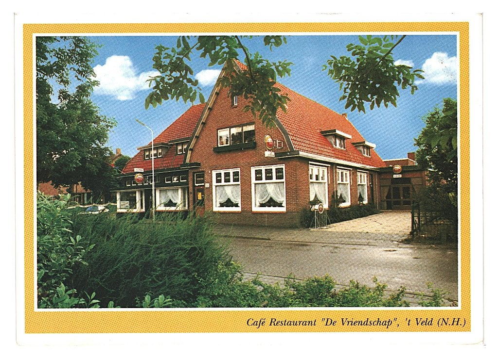 37808 t Veld NH de Vriendschap Nette oude kaart Onbeschreven, Ophalen of Verzenden, 1980 tot heden, Ongelopen, Noord-Holland