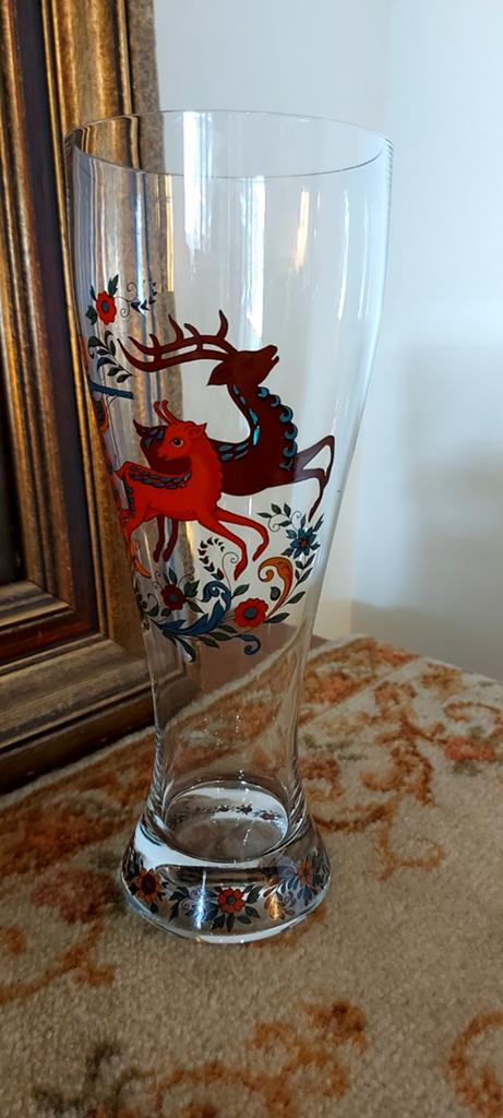 Prachtig! oud bierglas met  jachttafereel, Ophalen of Verzenden