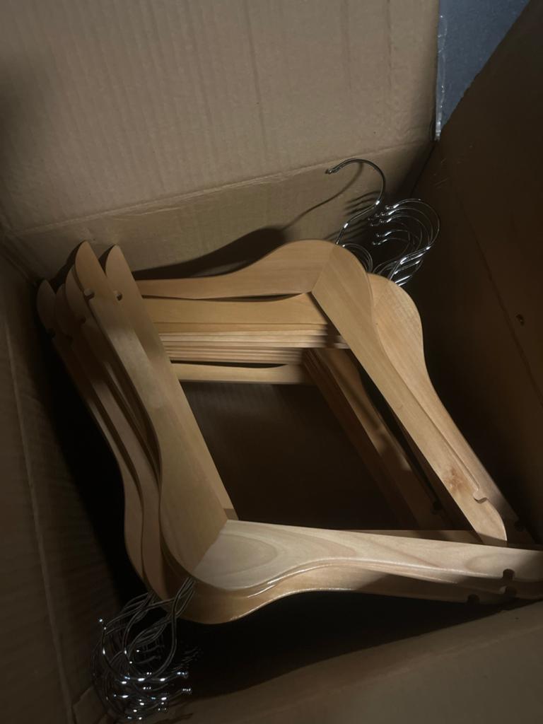 Houten kledinghangers 200 stuks, Ophalen, Nieuw, Hout, Kinderen en Volwassenen