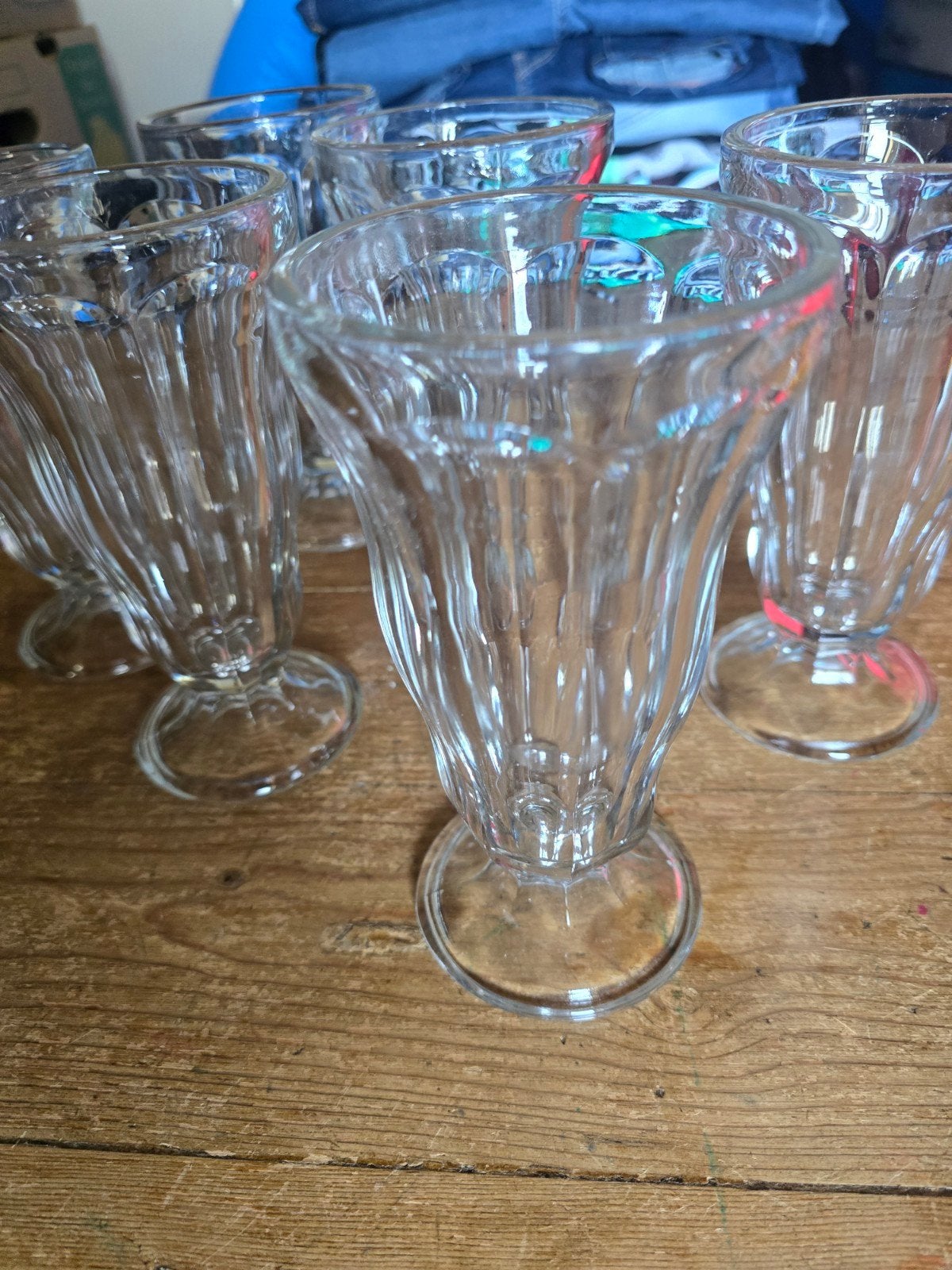 Set van 6 vintage ijscoupes van glas, Ophalen